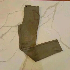 NYDJ Womens Faux Suede Stretch Leggings Tan Brown Size 4